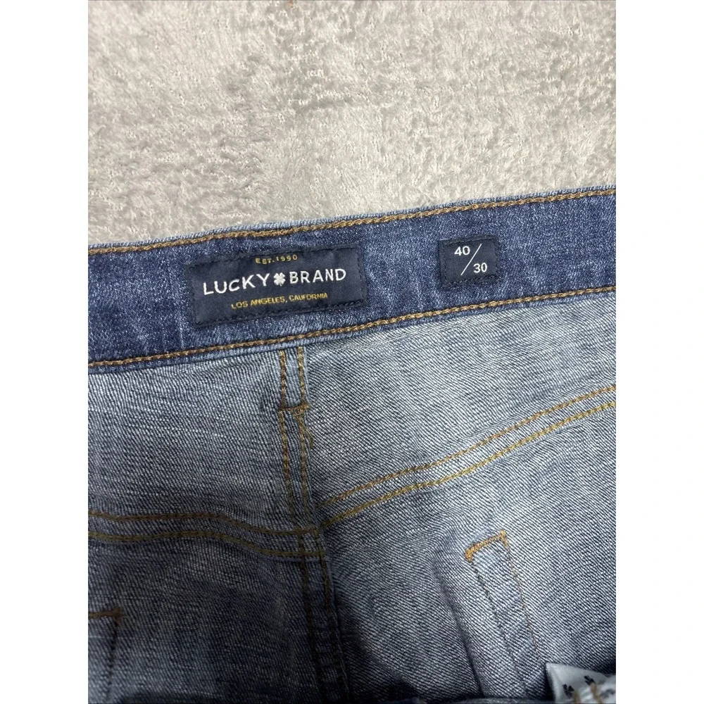 Lucky Brand 221 Original Straight Jeans Mens 40x30 Blue Denim Medium Wash